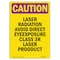 Signmission OSHA CAUTION RADIATION Sign, Laser Radiation Avoid Direct Eye, 7in X 5in Decal, 7" H, 5" W, Portrait OS-CR-D-57-V-10232 - alternate 1